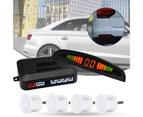 1 Set Reversing Radar Anti-interference External Buzzer Lightweight Large Display Screen Parking Sensor Car Accessories - White