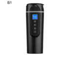 Car Heating Cup Digital Display Universal 304 Stainless Steel 12V 24V Truck Water Kettle for Self-driving Tour - B1