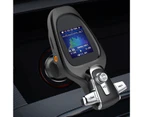 BT28 FM Transmitter Folder Playback QC3.0 ABS BT5.0 Universal 1.44 Inch Display Car MP3 Player for Car - Black