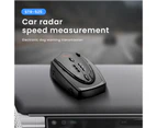 Car Radar Detector Long Range 360 Degree Detecting Plastic Full Frequency Detection Speed Radar Detector for Vehicle - Black