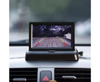 1 Set 4.3-Inch Display LED Screen High-definition Foldable Universal Car DVD Multi-modes Backup Camera System for Automobile - Black