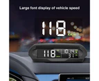 HUD Head-up Display Wireless Solar Powered Electric Component Multi-functional USB HUD Display for Vehicle - Black