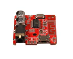 1 Set Bluetooth-compatible Audio Receiver Universal Lossless PVC Wireless Stereo MP3 Music Decoder Board for Amplifier - Red
