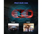 1 Set Dashcam Intelligent Wide Compatibility Dual Cameras 1.5-Inch 1080P Front Inside Car DVR for Automobiles - Black
