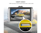 1 Set Car Camera Loop Recording Night Vision Reliable 3-Inch 1080P Rearview Reversing Camera for Vehicles - Black