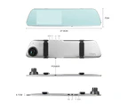 4 Inches Car DVR Dual Lens Loop Recording Touch Screen Front 1080P High Clarity Dash Cam for Auto - Silver