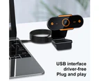 Centaurus High Definition USB Webcam Live Streaming Camera with Mic for Computers Laptops-Black 480P