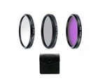 Centaurus Professional UV CPL Polarizer FLD Photo Photography Filter Kit for SLR Camera- 77mm