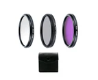 Centaurus Professional UV CPL Polarizer FLD Photo Photography Filter Kit for SLR Camera- 58mm