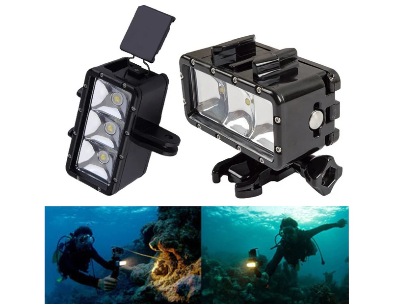 Centaurus 30m Diving Waterproof LED Action Camera Flash Light for GoPro Hero 4/5 Xiaoyi-