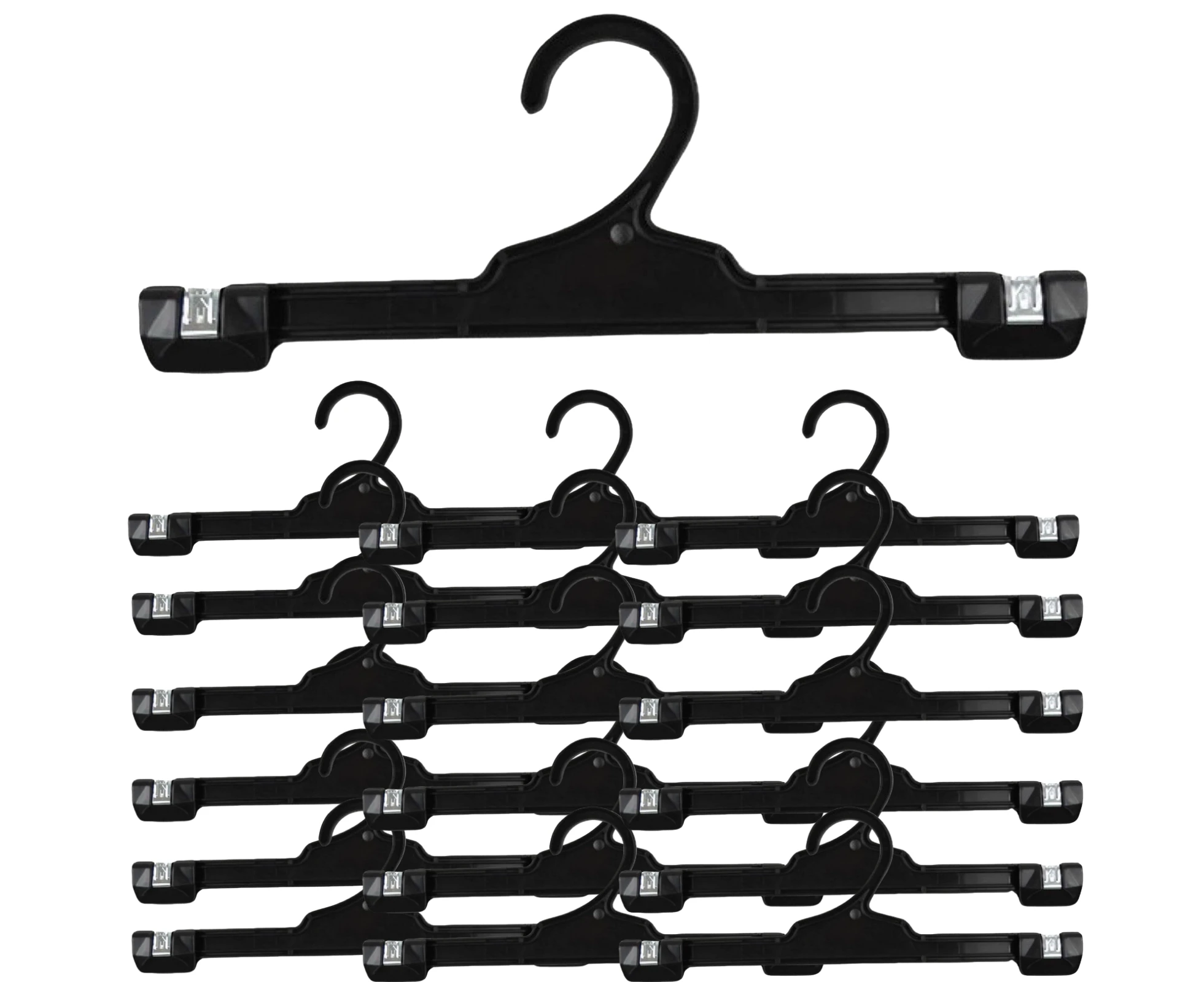 40x CLIP HANGERS Push Down Hanger 310mm Commercial Pants Shorts Dress Bulk R310