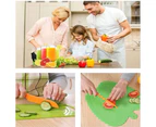 Set of plastic kitchen knives for children, children safe nylon chef's knife for cutting bread, salads