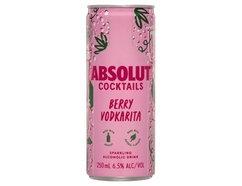 Absolut Cocktails Berry Vodkarita (10X250ML)
