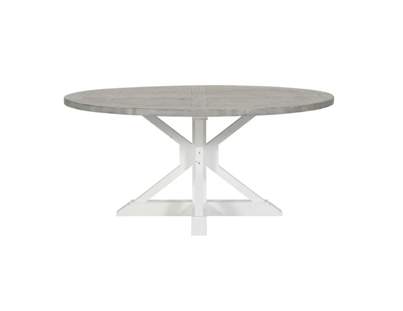 New Haven Large Indoor 2M Round Timber Dining Table - Dining Tables