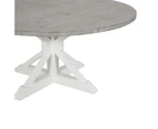 New Haven Large Indoor 2M Round Timber Dining Table - Dining Tables