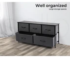 Levede Chest of 5 Drawers Storage Cabinet Dresser Lowboy Organizer TV Stand Unit