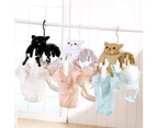Cute Cat Clothes Rack With 10 Clothes Pegs Windproof Strong Bearing Capacity For Hanging Neckties