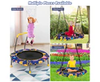 Costway 2-in-1 36" Kids Trampoline Mini Trampolines & Swing Seat Fitness Rebounder Indoor Jumping Fun w/Handle