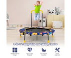 Costway 2-in-1 36" Kids Trampoline Mini Trampolines & Swing Seat Fitness Rebounder Indoor Jumping Fun w/Handle