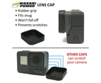 Wasabi Power Accessory BUNDLE for GoPro HERO7/HERO6/HERO5-Lens Cap/Screen protection
