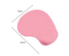jgl Mouse Pad Soft Silicone Comfortable Desk Wristband Mouse Mat with Wrist Protect for Office-Pink - Pink