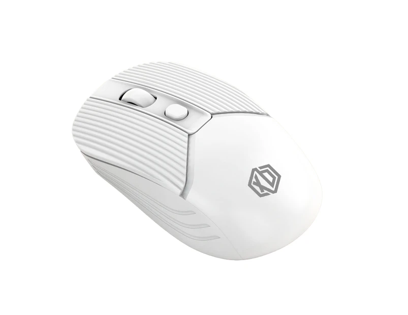 jgl F4 Wireless Mouse Rechargeable High Precision Universal Dual Modes 2.4GHz/Bluetooth-compatible 5.0 Computer Mouse for Desktop -White - White
