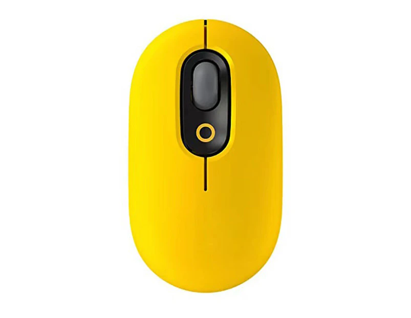 Wireless Mouse Mute Ergonomic Quick Response Comfortable DPI Adjustable Dual Mode Mini 2.4G Bluetooth-compatible Desktop Optical Mouse for Office-Yellow - Yellow