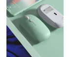 FVW312 Wireless Mouse Ergonomic Mute Key Response Widely Compatible DPI Adjustable 4 Buttons Notebook Computer Mouse for Tablet-Mint Green - Mint Green