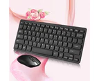 Wireless Keyboard Mouse Set Ergonomic Optical Tracking Response Widely Compatible Comfortable Typing 2.4GHz Computer Keyboard Mouse Combo for Tablet-Black - Black