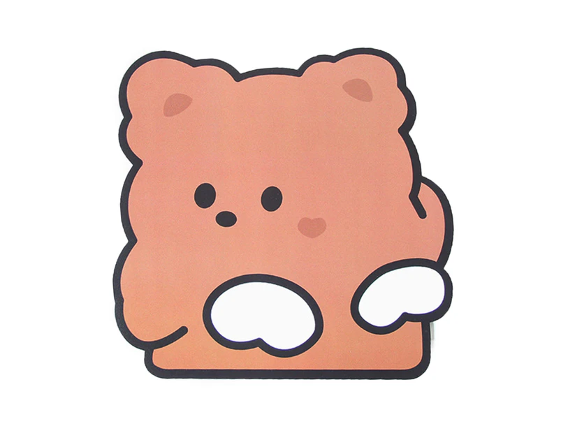 jgl Mouse Pad Bear Cartoon Wear-resistant Anti-slip Cute Animal Computer Mat for Home-D