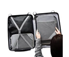 6 Pcs Set Compression Packing Cubes Travel Accessories Expandable Packing Organizers Grey