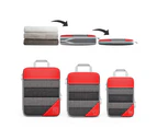 6 Pcs Set Compression Packing Cubes Travel Accessories Expandable Packing Organizers Red