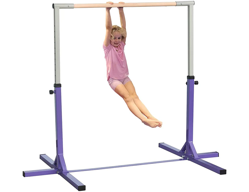 Gymnastic Training Bar Adjustable Horizontal High Bars Junior Kids Home Gym