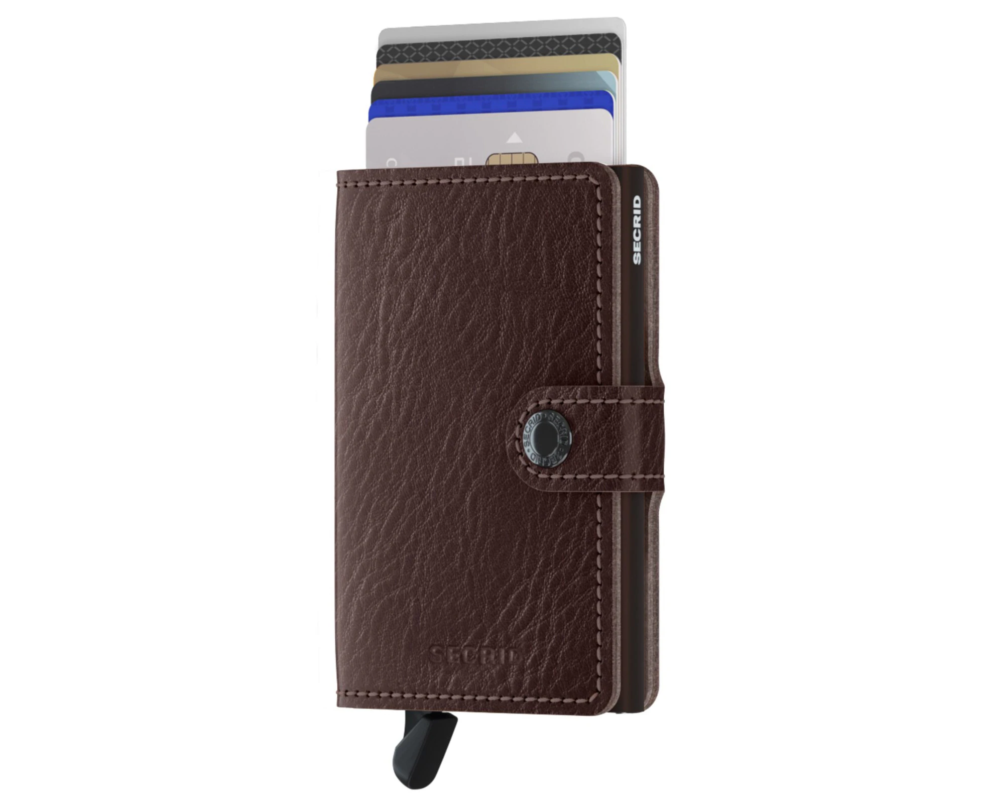 Secrid Miniwallet Compact Travel Wallet - Veg Tanned - Espresso Brown