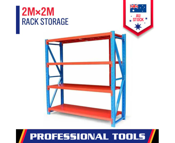 2mx2m Steel Racks Shelves Garage Storage Warehouse Tyre Shelving Capacity 800kg