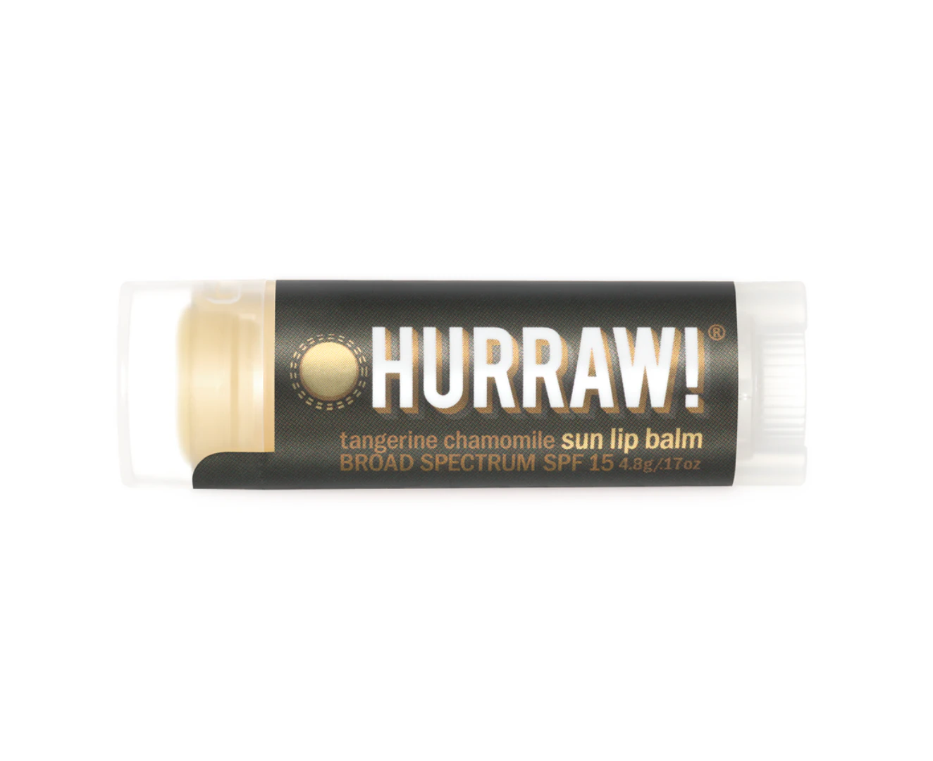 Hurraw! Organic Lip Balm Sun (SPF15 Tangerine Chamomile) 4.8g