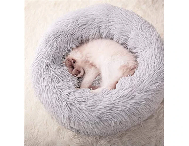 Cat Beds for Indoor Cats,Washable Donut Cat and Dog Bed,Soft Plush Pet Cushion