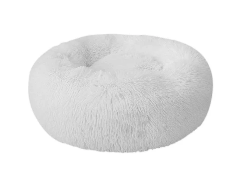 Pet Bed for Cats and Dogs Round Plush Dog Bed Donut Shaped Cat Bed Color and Size Optional (Diameter 80cm, )