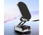 Car Phone Holder Foldable 360 Degree Rotation Magnetic Plate Car Navigation Mobile Phone Stand GPS Bracket - Silver
