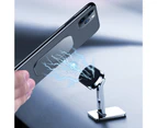 T-Shaped 360-Degree Rotation Car Magnetic Mobile Phone Holder Bracket Stand - Gloss Silver