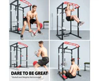 FitnessLab Power Rack Cage Multi-Function Adjustable Tower Gym Workout System 200kg Capacity