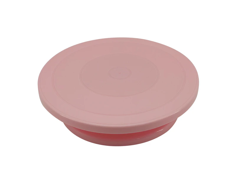 Cake Turntable, Cake DIY Mold Revolving Stand Cake Decorating Supplies - Pink