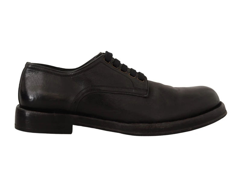 Dolce & Gabbana Black Leather Formal Lace Up Shoes