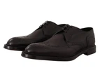 Dolce & Gabbana Purple Wingtip Leather Derby Shoes
