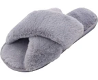 Slippers Women Winter Warm Plush Slippers, Non-slip Flat Flip Flop Slippers Indoor / Outdoor