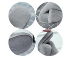 Slippers for Women, Open Toe Fuzzy Fluffy House Slippers Cozy Memory Foam Anti-Skid Plush Cross Furry Slippers Indoor Outdoor - Grey
