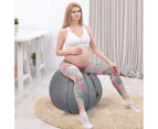 Costway Anti-Burst Yoga Ball Pilates Exercise Gym Ball 65cm Felt Swiss Ball Birthing Balance Fitness w/Pump Grey