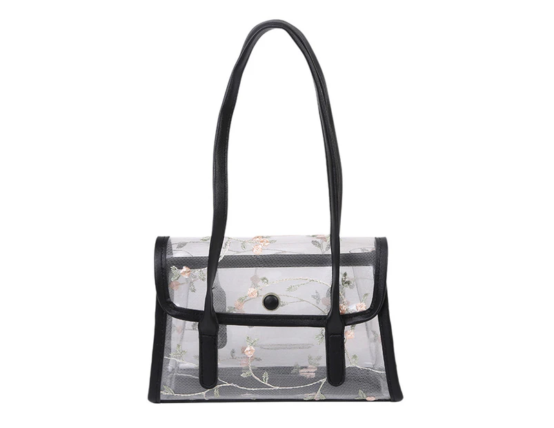 Fashion Ladies Lace Floral Print PVC Casual Shoulder Bags Messenger for Women Girls Handbag