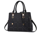 PU Leather Large Capacity Woman Handbags Grid Shoulder Bag Fashion Casual Luxury Designer Crossbody Bag Ladies PurseBag Mama Bag