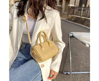 Solid Color Mini Handbags For Women  French Style Crossbody Bag Woman Pu Leather Bag